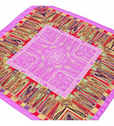 Premium Silky Paisley Square Clothing in Fashion Scarves