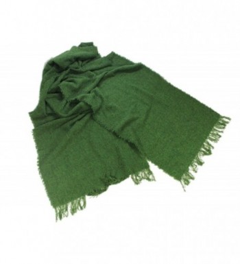 Long Scarves 84" Soft Lambswool Blend Multiple Colors Irish Made - Kelly Green - C912O3OW44P