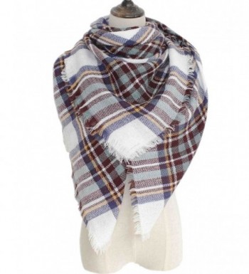Waprincess Tartan Scarf for Women Winter Plaid Blanket Checked Scarves Wraps Shawl Gift - Plaids 16 - C712NTTAGU3