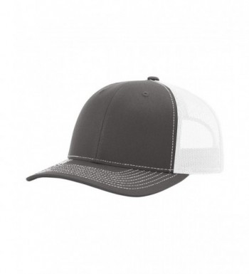 Richardson Twill Mesh Back Trucker Snapback Hat -- Charcoal/White - CF17AZXT6UK