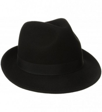 Dorfman Pacific Men's Wool Felt Hat - Black - CU113UWZKD9