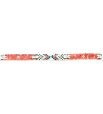 M F Foot and Headwear Womens MF Red Beaded Indian Hat Band - CG11O2YHDTD