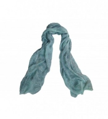 JTC Vintage Soft Pashmina Scraves Laides Scarf Wrap Shawl Blue Green - C411KY7JQBF