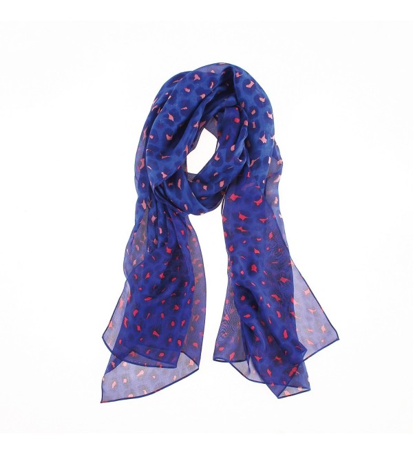 Soft Stylish Shawl Wrap- Lightweight Silk Chiffon Scarf by YS.AU - Blue - C9180QUOHSQ