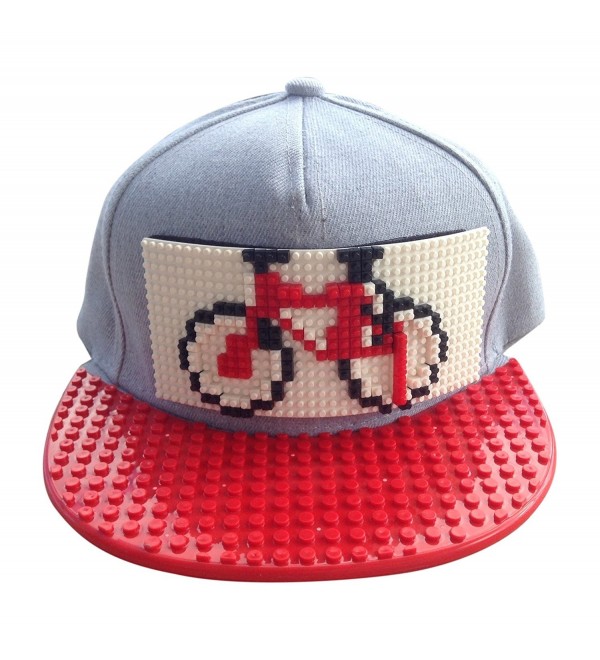 Mens Baseball Cap Hat Mens Grey Snapbacks Cool Fashion Baseball Caps For Men Building Block (grey) - CL17YE6D8YU