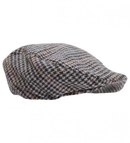 Mens Tweed Wool Blend Flat Cap - Design 5 - C0124R5ADFL