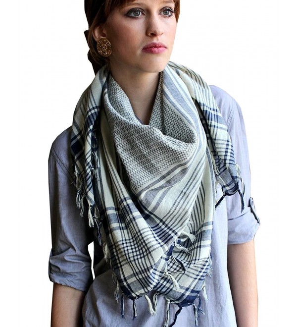 Anika Dali Women's Addison Shemagh Tactical Desert Scarf in Natural Cotton - CL110I7XI5B