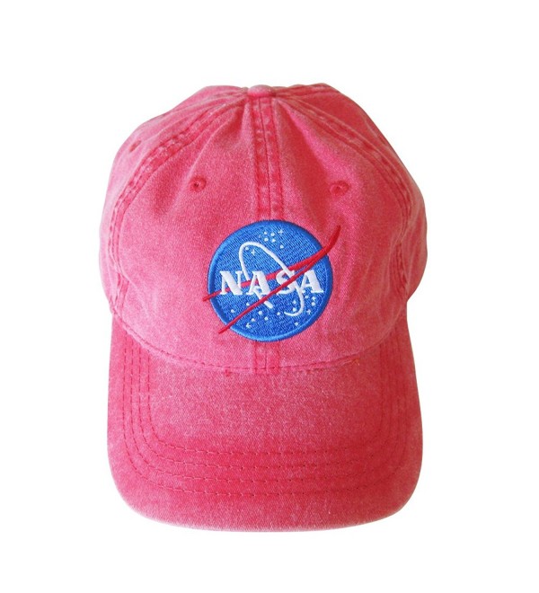 NASA insignia Embroidered Pigment Dyed Cap - Red - CT18438M3HD
