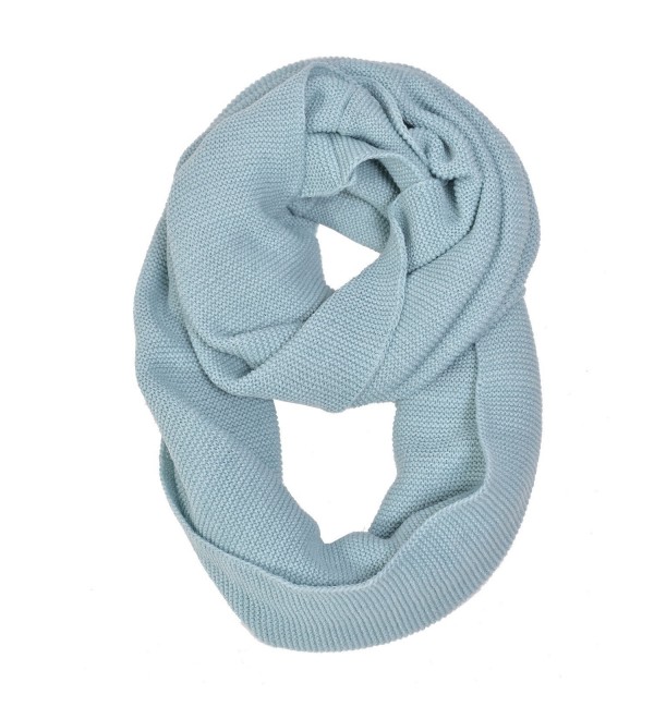 HUE21 Women's Basic Solid Knit Infinity Scarf - Turquoise - CM12OCMLAZ8