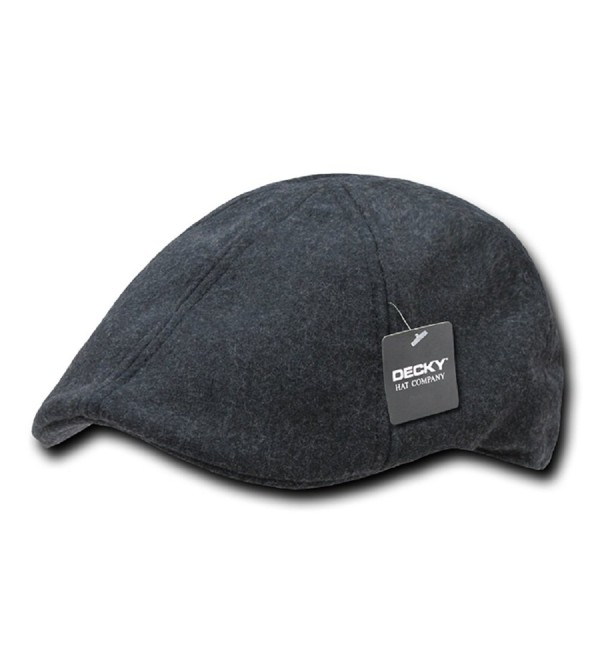 Melton Woven Wool Comfortable Fit Ivy Cap - Charcoal - C712MACFJ2A