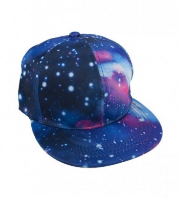 TopTie Unisex Snapback Hat / Flat Bill Baseball Cap- With Space Galaxy Printed - Purple - C5125Q95YFH