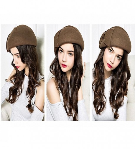 Maitose Womens Decorative Beret Camel in Women's Berets