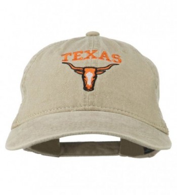 Texas Longhorn Embroidered Washed Cap