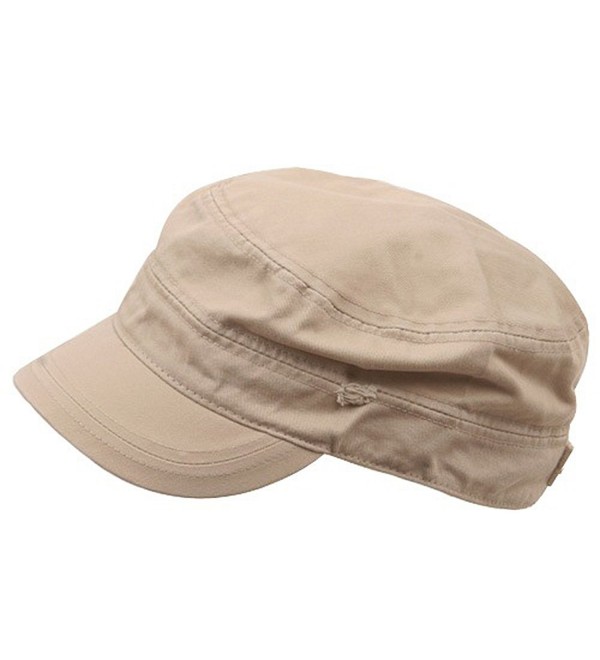 Star Cotton Army Cap-Khaki - CO111QRLY35