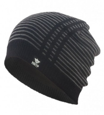 Janey&Rubbins Sports Winter Soft Knit Beanie Hat Warm Fleece Lined Skull Ski Cuff Stocking Cap - Black - CF126ITHOL1