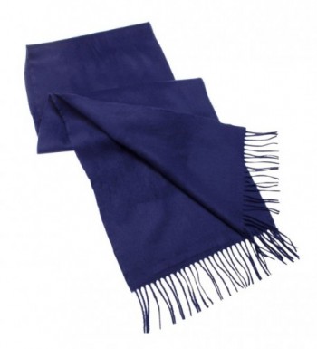 Classic Softer Than Cashmere Unisex Scarf - Navy Blue - CL116QXMFAJ