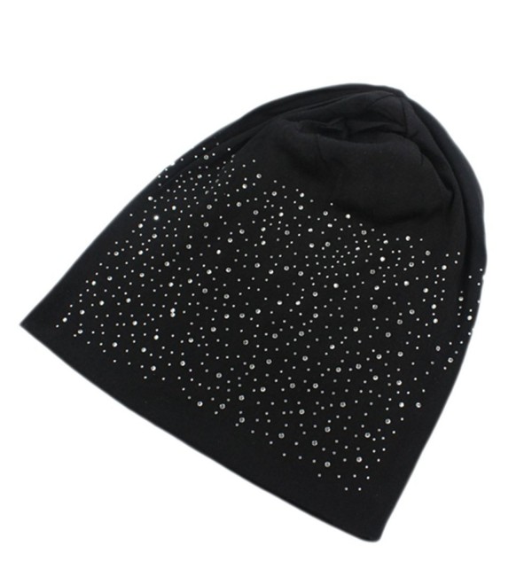 Women's Winter Warm Turban Headwear Chemo Beanie Cap For Cancer Patients Hair Loss - Black - CK186LOGG3C