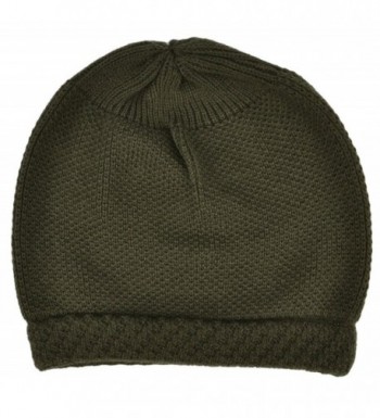 Simplicity Winter Slouchy Knit Beanie Hat for Women or Men- Solid_Olive - Solid_olive - CM11N3FEGLZ