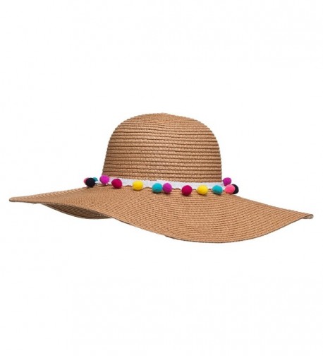 Chic Soul Multi Color Floppy Straw in Women's Sun Hats