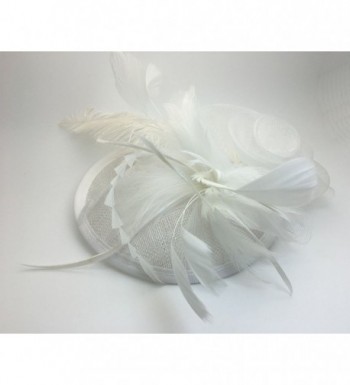 YSJOY Womens Sinamay Ostrich Feather Fascinators Flower Kentucky Derby ...