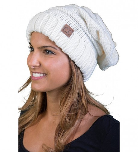 H 6100 25 Oversized Slouchy Beanie Ivory