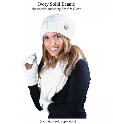 H 6100 25 Oversized Slouchy Beanie Ivory in Cold Weather Scarves & Wraps