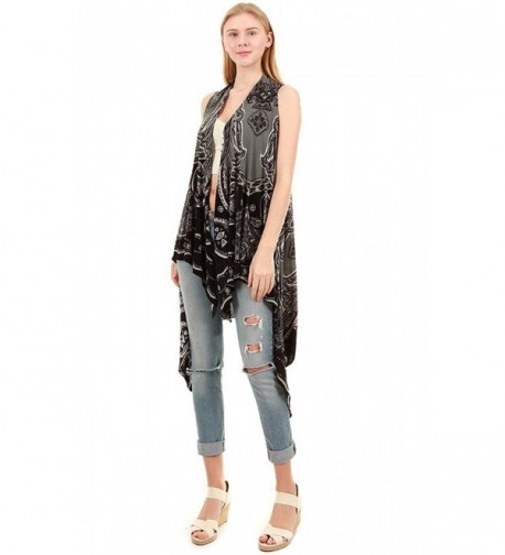 Sleeveless Breezy Chiffon Drapey Paisley