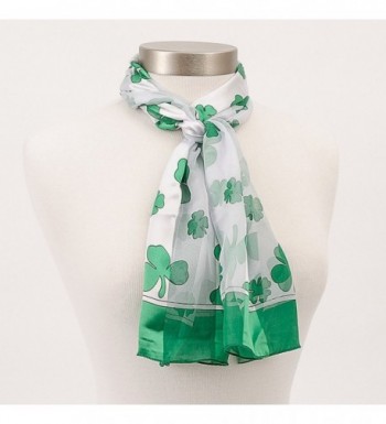 Shamrock Scarf Green Patricks White in Fashion Scarves