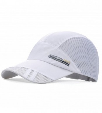 GADIEMENSS Quick Dry Sports Hat Lightweight Breathable Soft Outdoor Running Cap - Classic Series- White - CD182I3YTOK