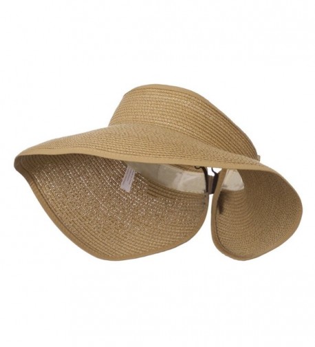 UPF 50+ Bow Closure Roll Up Visor - Light Brown W39S33D - CD11E8U6VPX