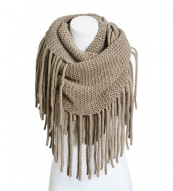 Womens Chunky Winter Tassel Infinity