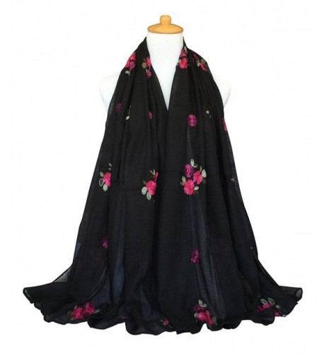 GERINLY Embroidery Womens Spring Florals in Fashion Scarves