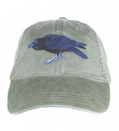 Raven Embroidered Cotton Cap - C7115FVMGXZ