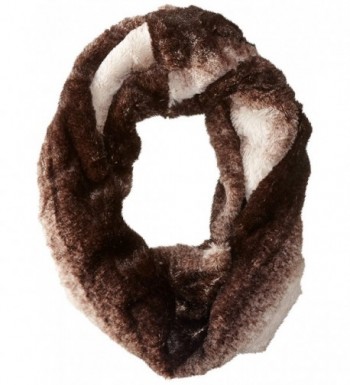 D&Y Women's Ombre Faux-Fur Infinity Scarf - Brown - CX11WF83AHB