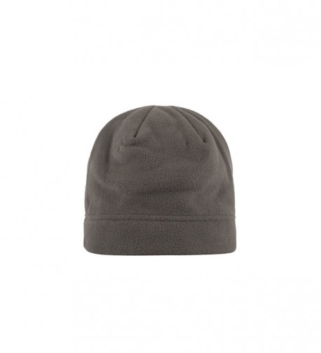 Heat Logic Mens Beanie Hat Super Soft Insulated Fleece (Grey- One Size) - CA12J6ZDHRJ