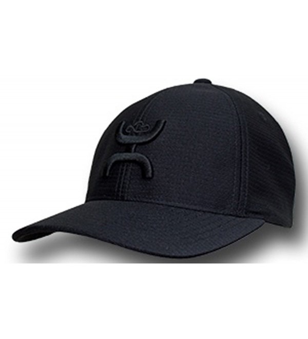 Hooey Brand Black With Black Center Front Logo Flexfit Hat - 1772BK - CB1863TRCKE