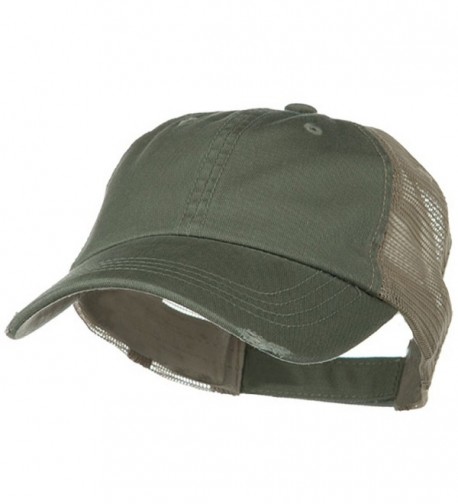 Washed Organic Cotton Mesh Cap - Olive - CG1153M8MT3