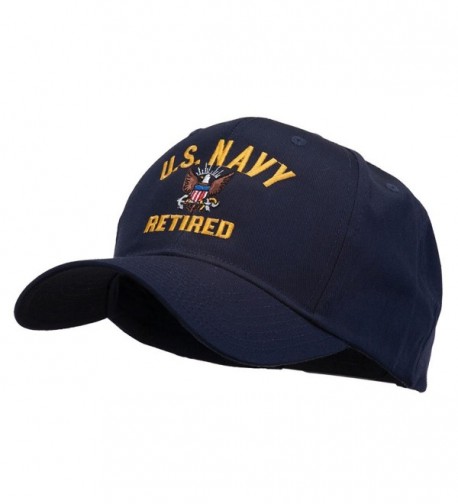 E4hats US Navy Retired Military Embroidered Cap - Navy - CW11USNFV5Z