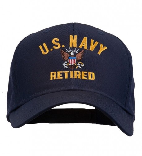 Navy Retired Military Embroidered Cap