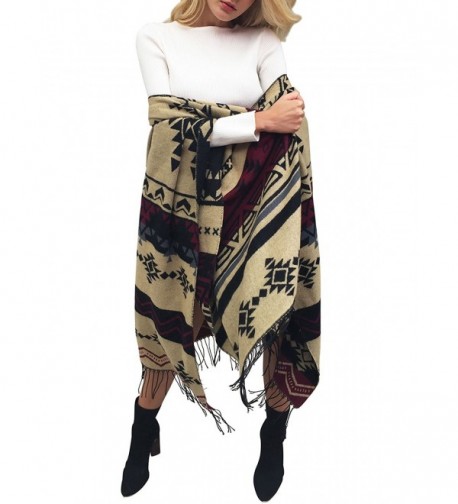 Glamaker Women's Soft Cashmere Pashmina Long Scarf Shawl Wrap - Geometric - CB184TW8SMK