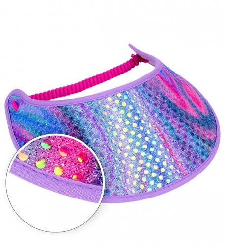 Sunshine Fashion Inc Incredible Glitzy SUNVISOR With Binding- Made In The USA!! (Multicoloured) - CI11A8D2BLL