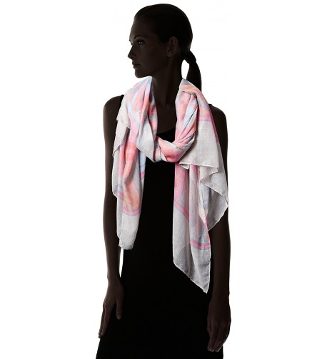Womens Printed Oblong Scarf Grey in Fashion Scarves