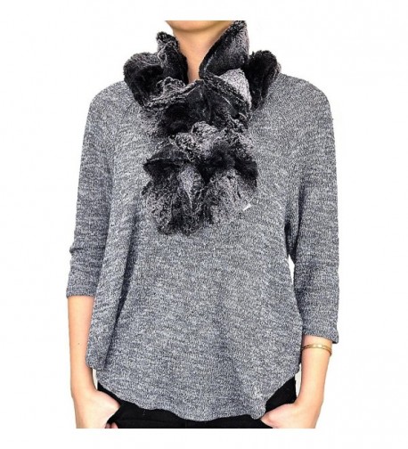 Faux Fur Pull Through Collar Neck Scarf - Gray - C612B16JNDD