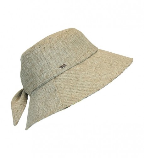 Brown Lined Bucket Packable Crushable in Women's Sun Hats