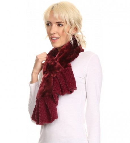 Sakkas 16111 Comfort Ruffle Burgundy in Cold Weather Scarves & Wraps