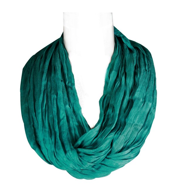 Wrapables Lightweight Silky Soft Infinity Loop Scarf- Turquoise - C411JEQNN6L