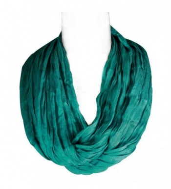 Wrapables Lightweight Silky Soft Infinity Loop Scarf- Turquoise - C411JEQNN6L