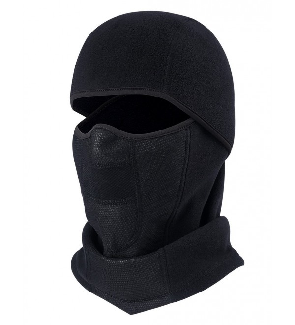 Balaclave Windproof Motorcycle Black Polar Black Balaclava-Polar Fleece ...