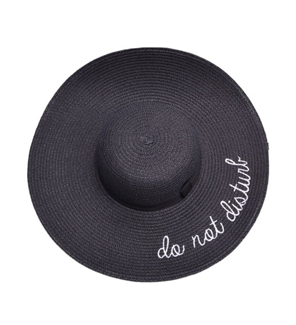 Lawliet Do Not Disturb Women Floppy Bucket Summer Sun Hat Kentucky Derby A420 - Black - CT17YH5QODD