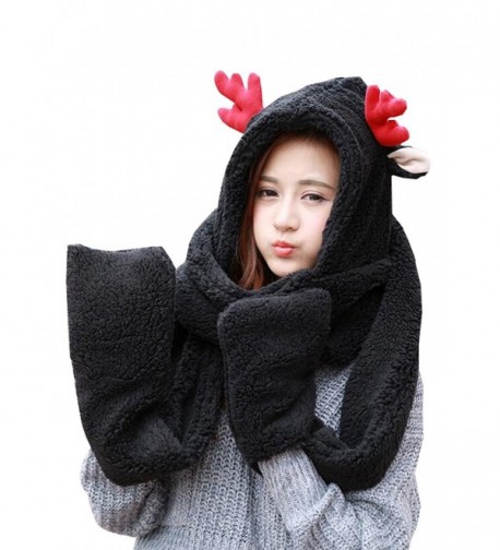 Wicky LS Christmas Accessories- Including Hat and Scarf and Gloves - Adults Style-black - CA186NDLT3H